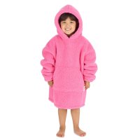 18C1029: Kids Borg Oversized Hoodie- Bubble Gum (One Size - 3-6 Years)